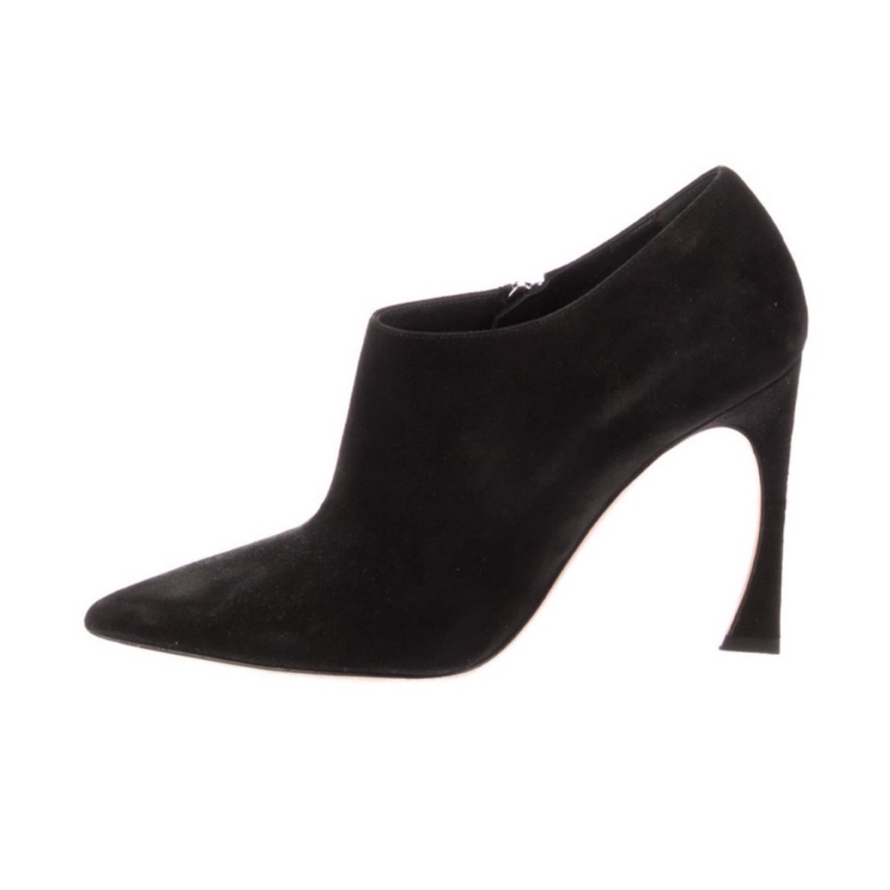DIOR suede boots booties black heels pumps ankle